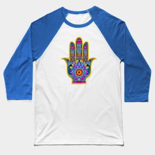 Hamsa Hand Good Luck Symbol Baseball T-Shirt